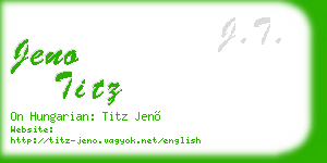 jeno titz business card